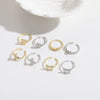 Elegant Leaf Butterfly Bow Knot Copper Inlay Zircon 14k Gold Plated Open Ring