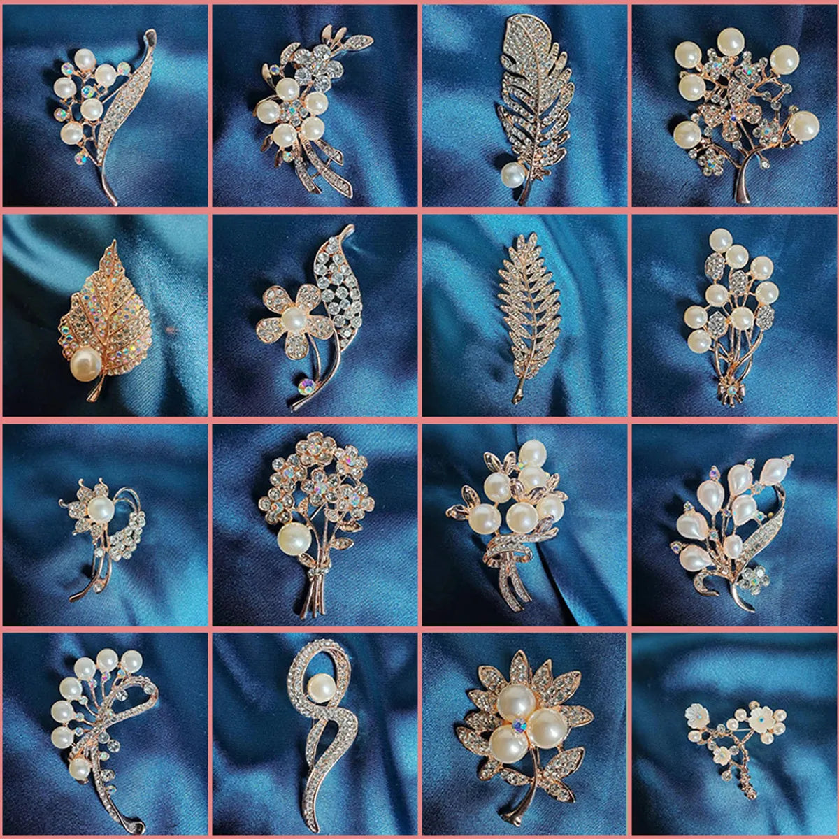 Elegant Leaf Flower Alloy Women'S Brooches