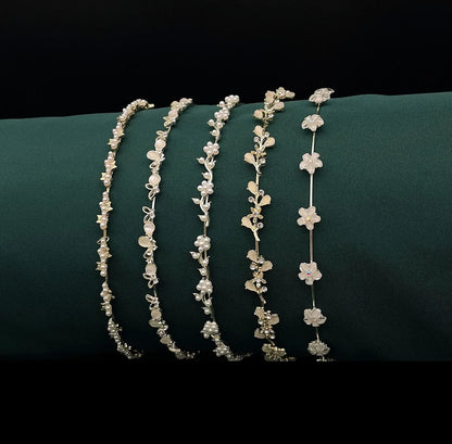 Elegant Leaves Flower Alloy Inlay Zircon Hair Band