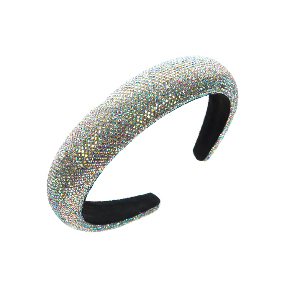 Elegant Leopard Cloth Inlay Rhinestones Hair Band