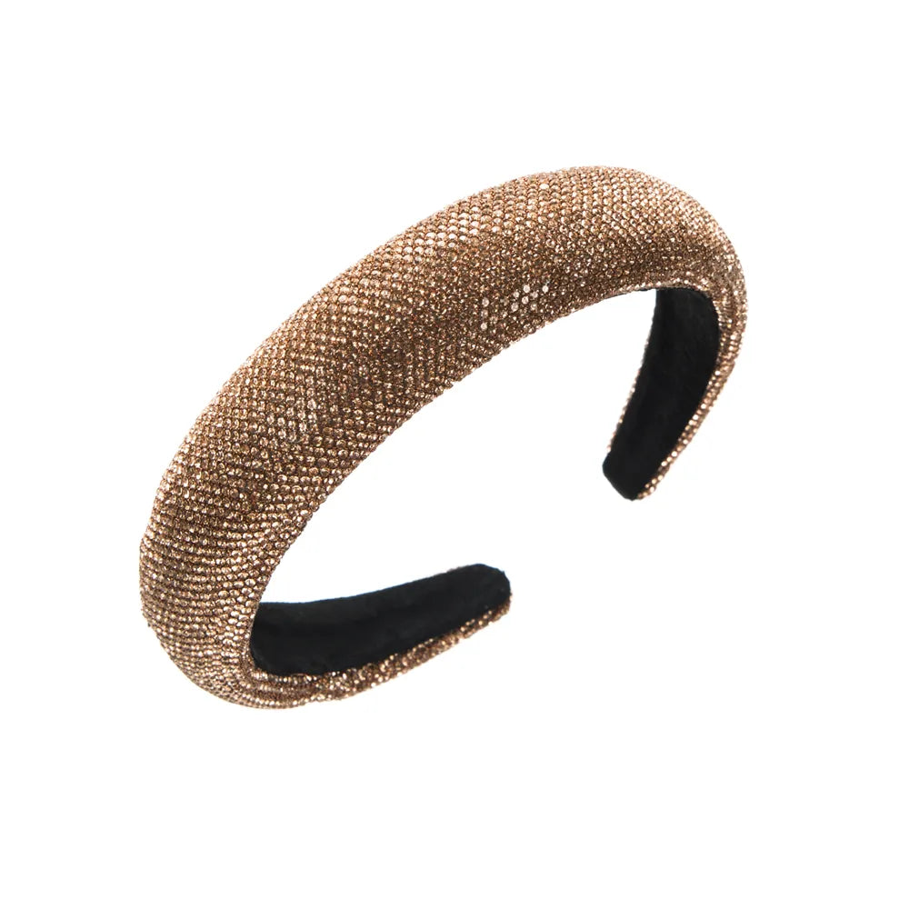 Elegant Leopard Cloth Inlay Rhinestones Hair Band