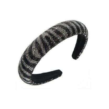 Elegant Leopard Cloth Inlay Rhinestones Hair Band