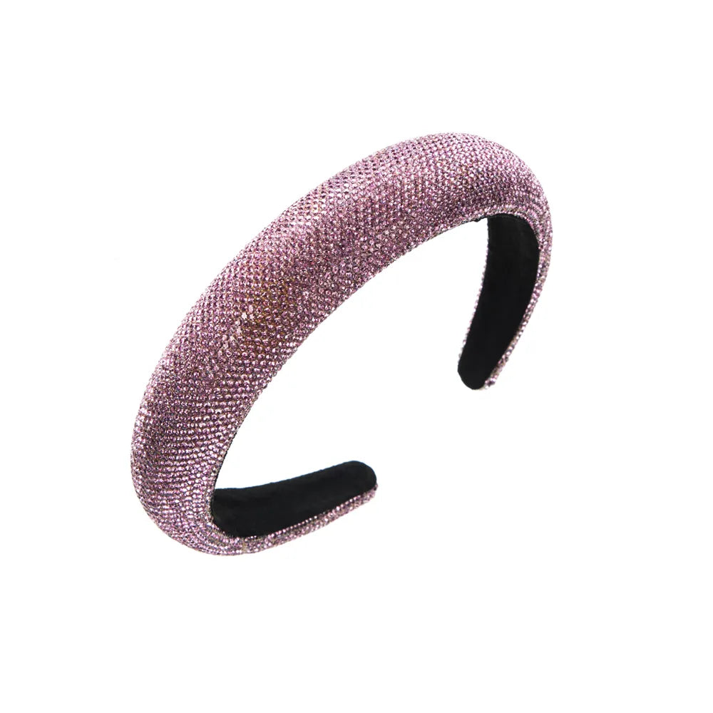 Elegant Leopard Cloth Inlay Rhinestones Hair Band