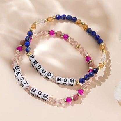 Elegant Letter Artificial Crystal Wholesale Bracelets