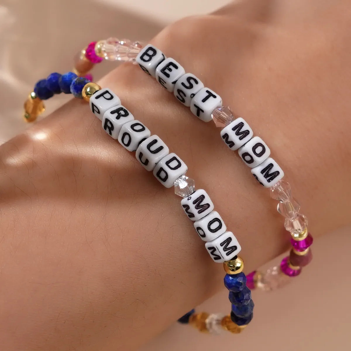 Elegant Letter Artificial Crystal Wholesale Bracelets