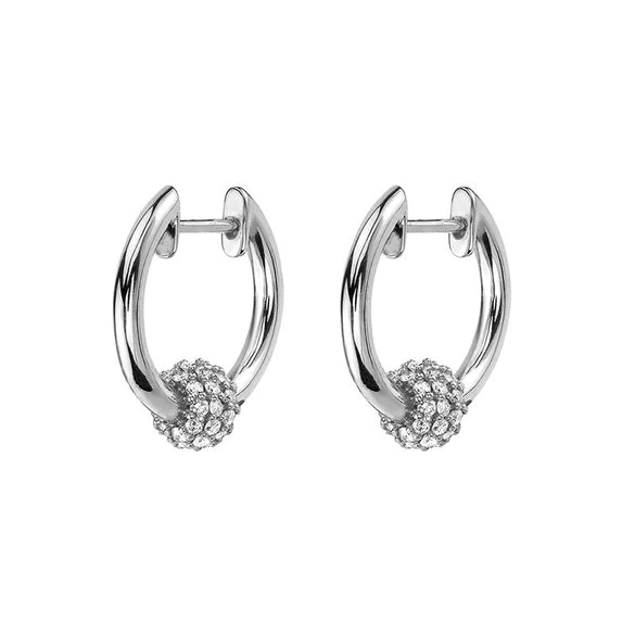 Elegant Light Luxury Ins Style Zircon Micropaved Copper Plated With Real Gold Earrings