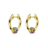 Elegant Light Luxury Ins Style Zircon Micropaved Copper Plated With Real Gold Earrings
