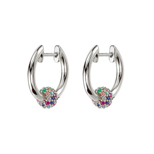 Elegant Light Luxury Ins Style Zircon Micropaved Copper Plated With Real Gold Earrings