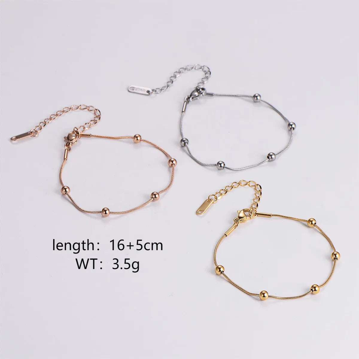 Elegant Luxurious Ball Stainless Steel Plating 18k Gold Plated Bracelets