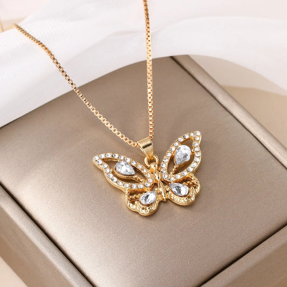 Elegant Luxurious Butterfly Alloy Wholesale Necklace