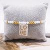 Elegant Luxurious Cross Letter Artificial Crystal Glass Knitting Women'S Bracelets