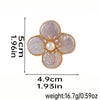 Elegant Luxurious Flower Copper Hollow Out Inlay Freshwater Pearl Women'S Brooches 1 Piece