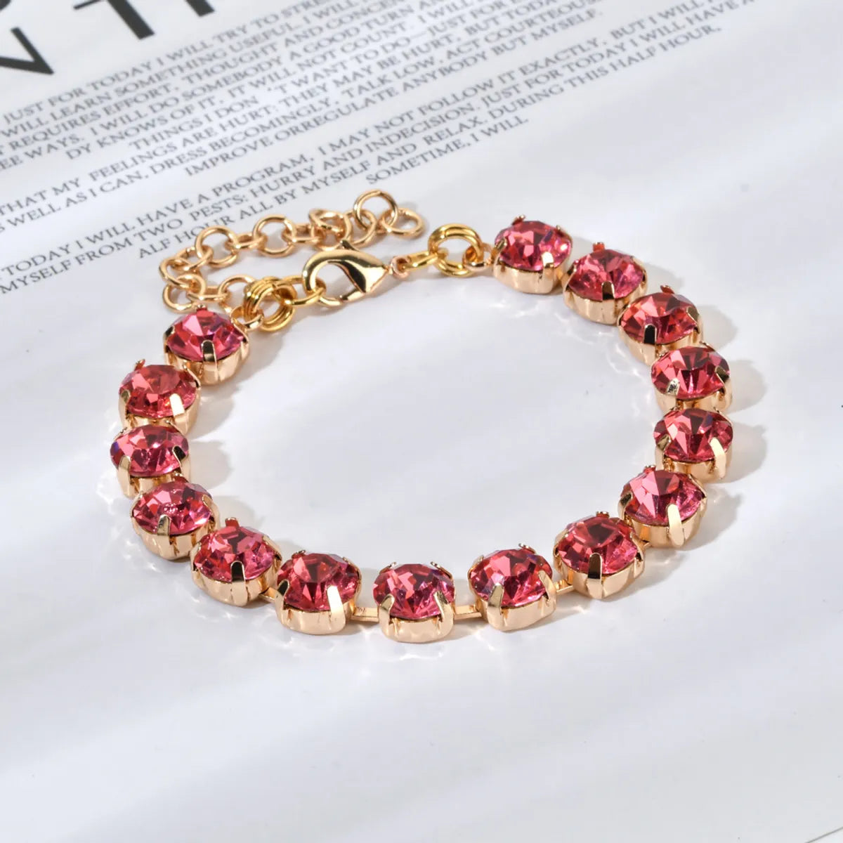 Elegant Luxurious Lady Geometric Copper Inlay Zircon Bracelets