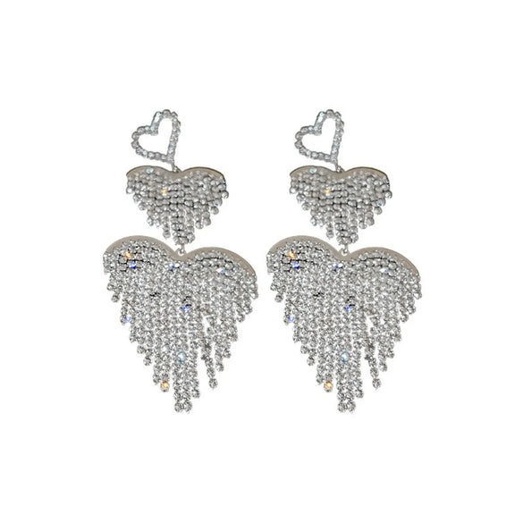 Elegant Luxurious Solid Color Copper Alloy Plating Inlay Artificial Rhinestones 14k Gold Plated Women's Drop Earrings