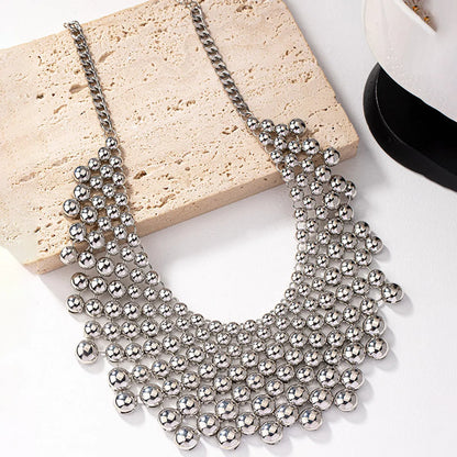 Elegant Luxurious Solid Color Ferroalloy Plating 14k Gold Plated Necklace