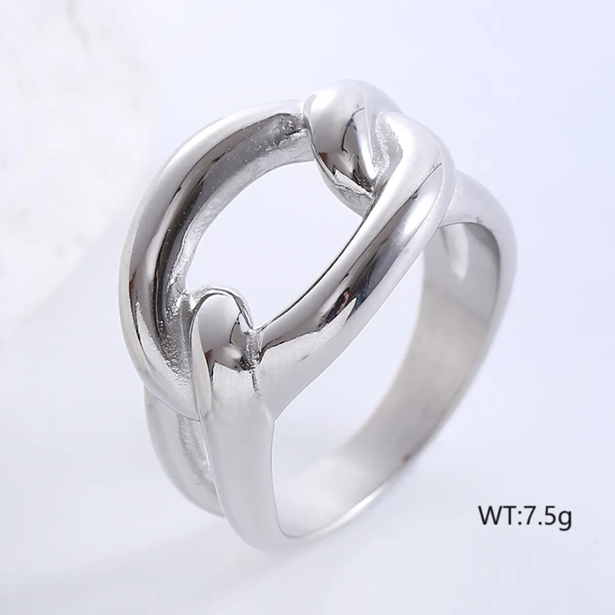 Elegant Luxurious Solid Color Stainless Steel Plating 18k Gold Plated Rose Gold Plated Rings