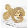 Iron Elegant Luxurious Twist Plating Spiral Stripe Bangle