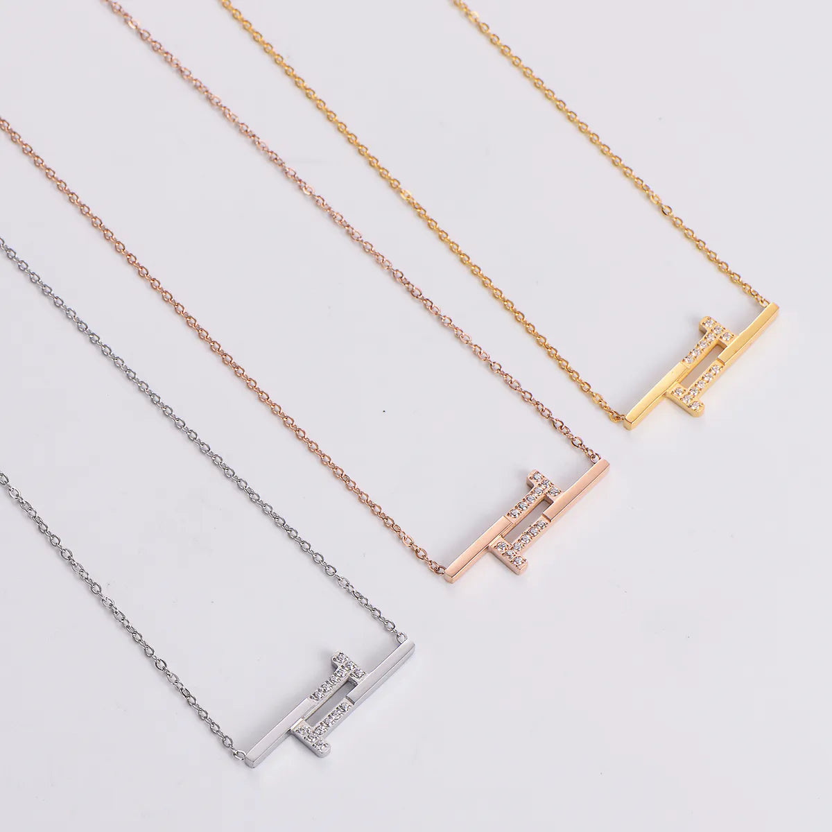 Elegant Luxurious T Shape Stainless Steel Necklace