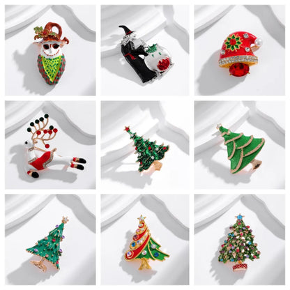 Elegant Modern Style Classic Style Christmas Hat Christmas Tree Elk Alloy Unisex Brooches