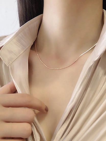 Elegant Modern Style Solid Color Copper Necklace In Bulk