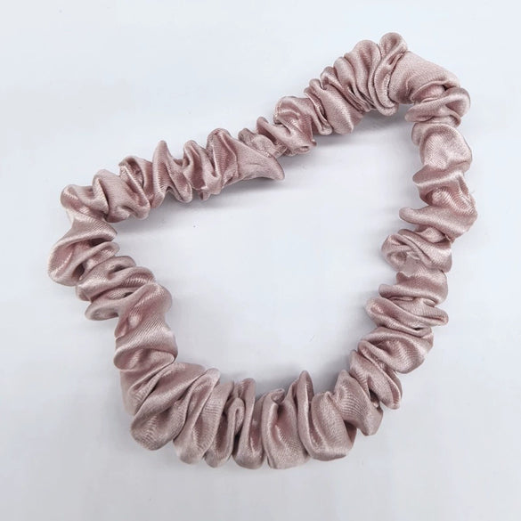 Elegant Mulberry Silk Hair Tie High Elasticity Lovely French Style Silk Hair Ring Gentle On Hair
