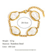 Elegant Niche French Design Stainless Steel 18K Gold Plated Baroque Pearl Bracelet For Women With Electroplating