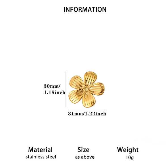 Elegant Openwork Rose Brooch In Stainless Steel Electroplated Floral Corsage Accessory For Women