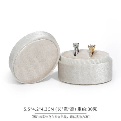 Elegant Oval Solid Color Flannel Wholesale Jewelry Boxes