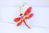 Elegant Pastoral Dragonfly Alloy Inlay Rhinestones Unisex Bag Pendant