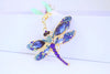 Elegant Pastoral Dragonfly Alloy Inlay Rhinestones Unisex Bag Pendant