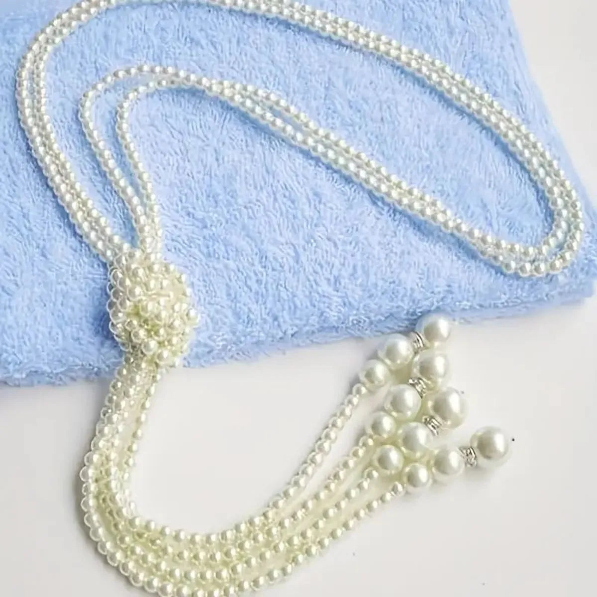 Elegant Pearl Synthetic Resin Wholesale Sweater Chain