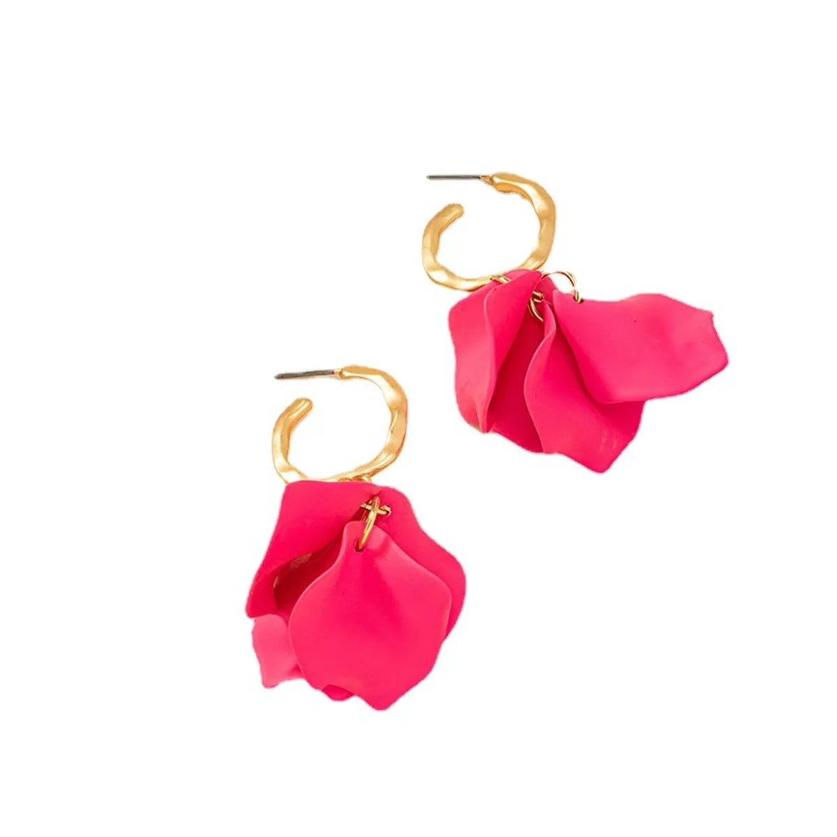 Elegant Petal Alloy Plating Women's Earrings