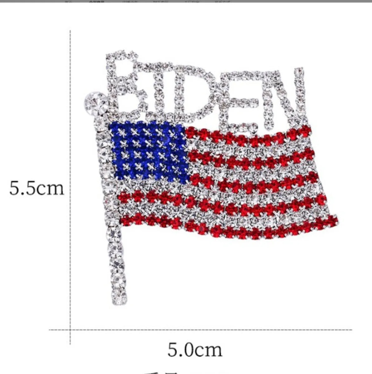 Elegant Portrait National Flag Heart Shape Alloy Women'S Brooches