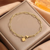 Elegant Preppy Style Commute Geometric 304 Stainless Steel 18K Gold Plated Bracelets In Bulk
