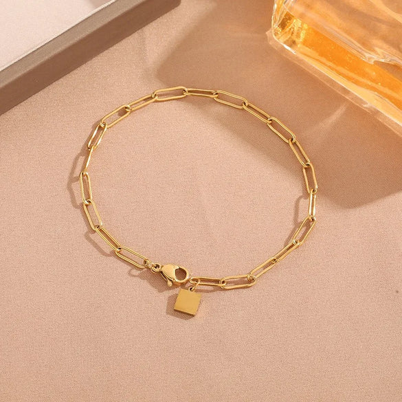 Elegant Preppy Style Commute Geometric 304 Stainless Steel 18K Gold Plated Bracelets In Bulk
