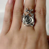 Elegant Punk Simple Style Flower Alloy Women'S Rings