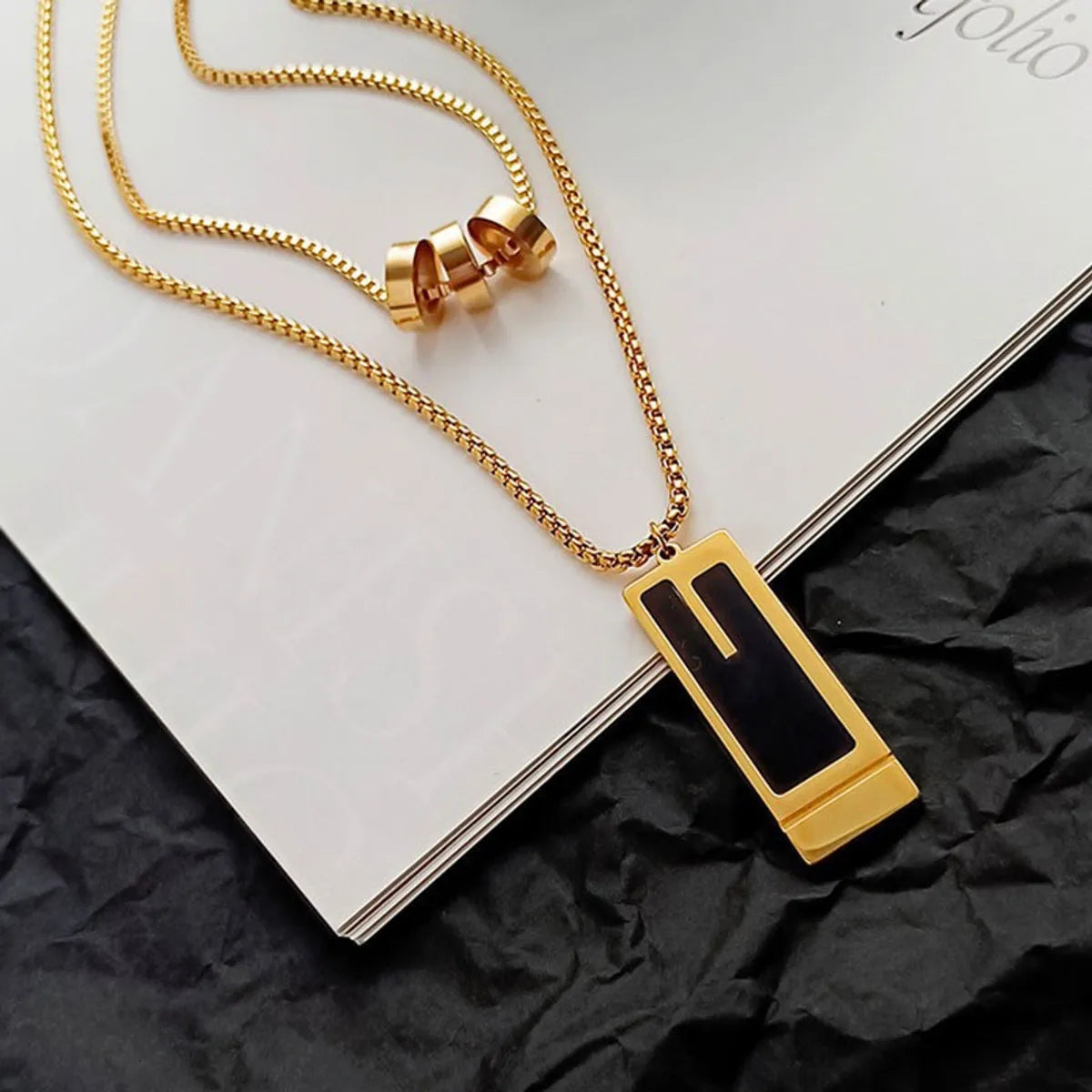 Elegant Rectangle Alloy Wholesale Sweater Chain