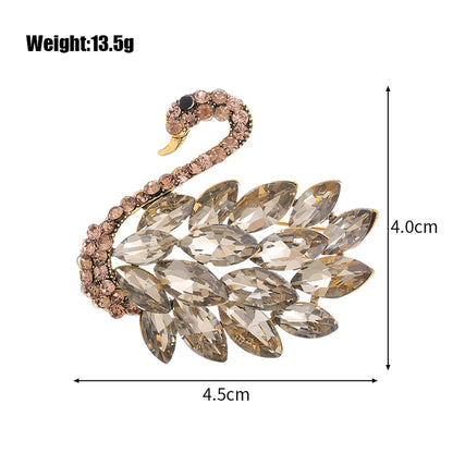 Elegant Retro Animal Alloy Rhinestones Unisex Brooches