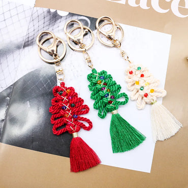 Elegant Retro Christmas Tree Cotton Christmas Women'S Bag Pendant Keychain