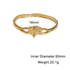 Elegant Retro Floral Goldplated Stainless Steel Bracelet Waterresistant Colorfast Jewelry Accessory