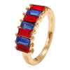 Elegant Retro Geometric Alloy Inlay Rhinestones Unisex Rings