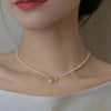 Elegant Retro Geometric Artificial Pearl Women'S Necklace