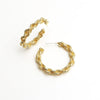 Elegant Retro Geometric Circle Earrings For Women Simple Creative Alloy Earrings With Electroplated Finish