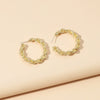 Elegant Retro Geometric Circle Earrings For Women Simple Creative Alloy Earrings With Electroplated Finish