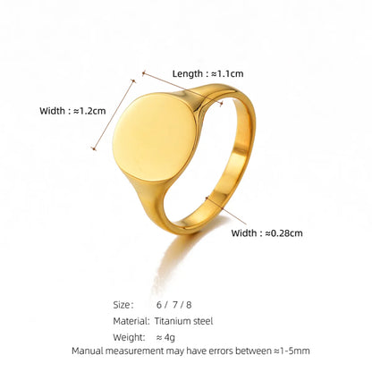 Elegant Retro Geometric Titanium Steel Plating 18k Gold Plated Women's Open Rings