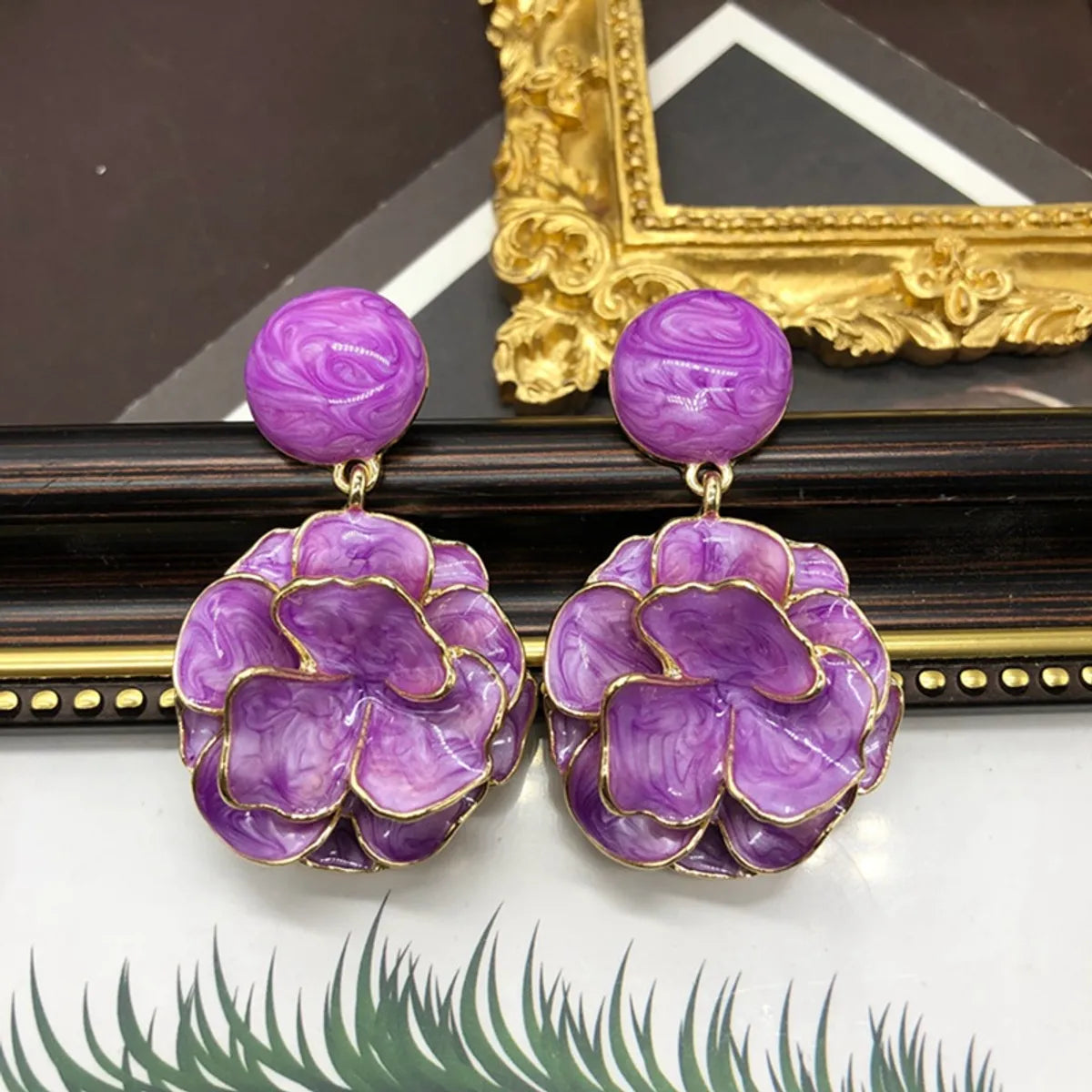 Elegant Retro Luxurious Flower Alloy Wholesale Earrings Brooches