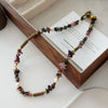 Elegant Retro Printing Beaded Natural Stone Freshwater Pearl Necklace In Bulk