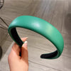 Elegant Retro Pu Leather Sponge Headband For Women Minimalist Fashion Hair Accessory