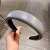 Elegant Retro Pu Leather Sponge Headband For Women Minimalist Fashion Hair Accessory