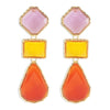 Elegant Retro Simple Style Geometric Alloy Irregular Transparent Inlay Resin Women's Drop Earrings